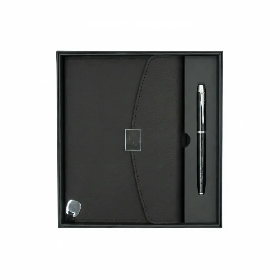 Coffret 2 pcs block note, stylo REG