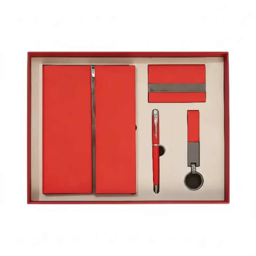 Coffret 4 pcs NTS – Ensemble Business Carnet, Stylo, Porte-Cartes & Clés