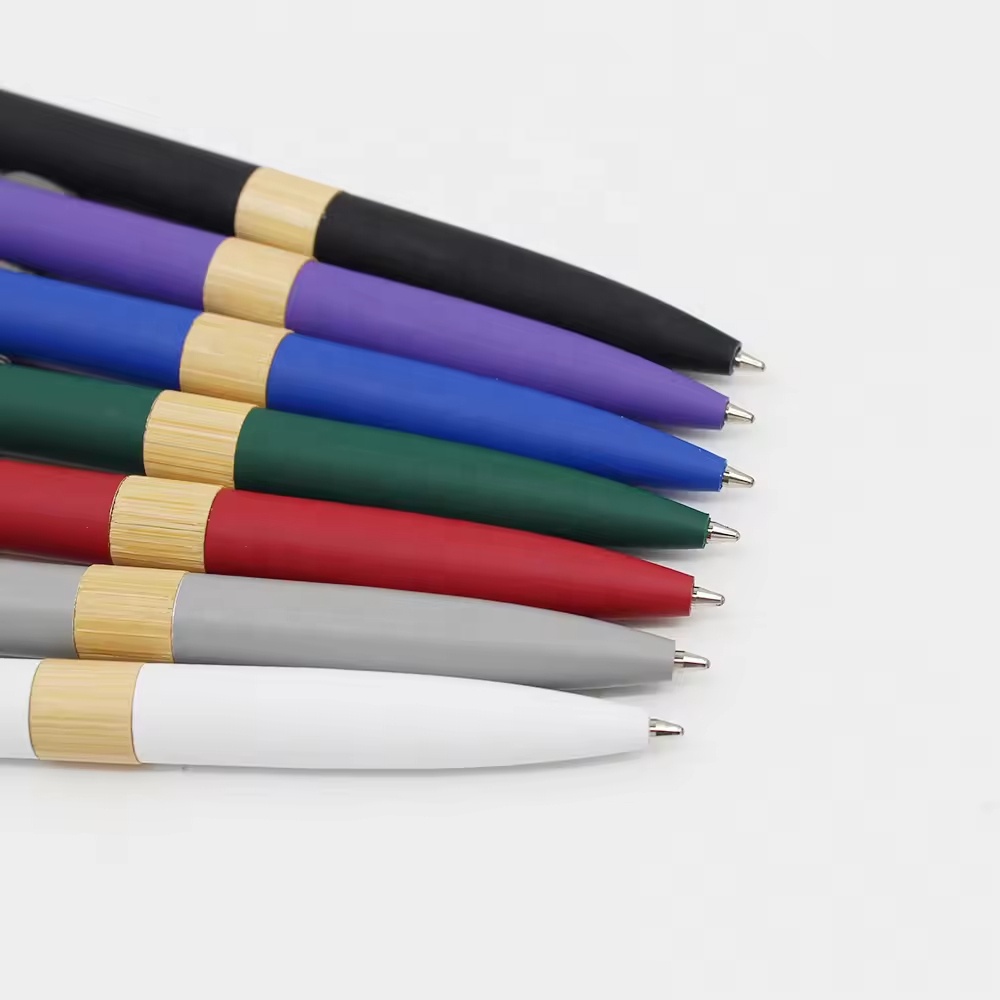 Stylo en métal et bambou écologique – Image 2