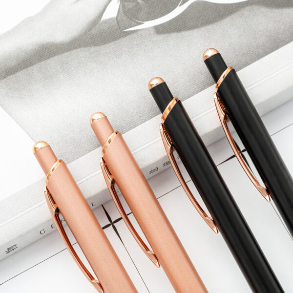 Stylos à bille en métal or rose - Image 2