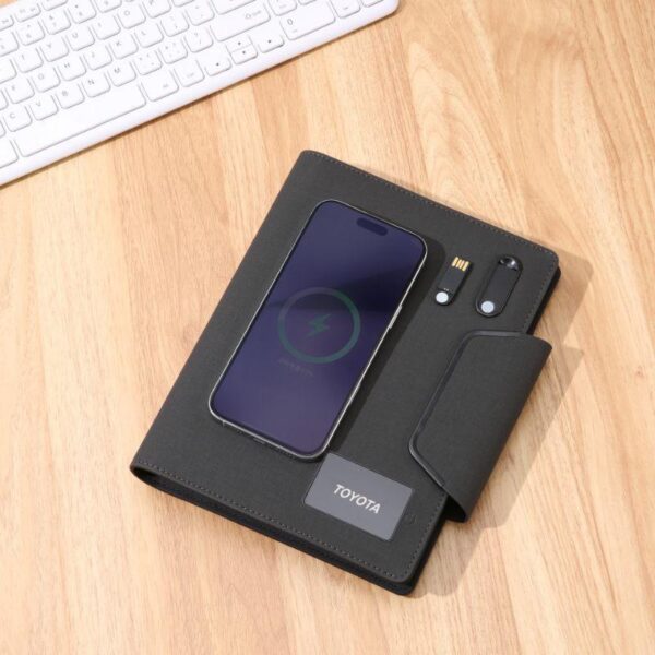 Block note à couverture rigide avec chargement sans fil – Image 7