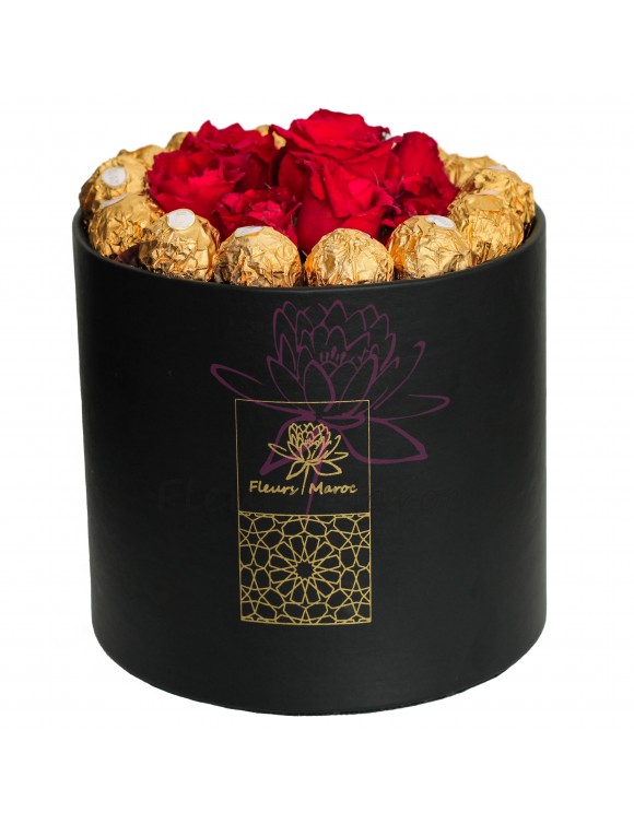 boite fleurs avec ferrero