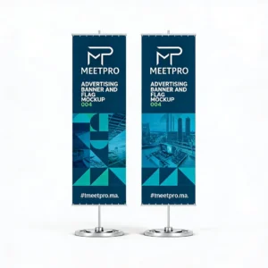 Maquette de Bannière Publicitaire – Modèle Pro pour Affichage & Marketing