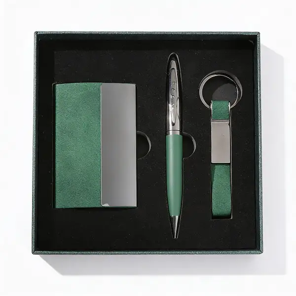 Coffret 3 pcs PU – Ensemble Stylo, Porte-Cartes, Porte-Clés Coffret 3 pcs PU – Ensemble Stylo, Porte-Cartes, Porte-Clés