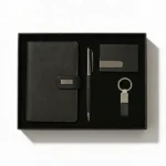Coffret 4 pcs Note Book, Porte‑Carte, Stylo & Porte‑Clé – Élégant Set Bureau
