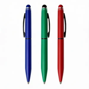 Stylo en métal revêtu 2-en-1 – Écriture & stylet tactile