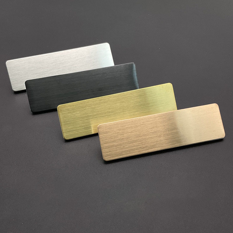 Badges en acier inoxydable