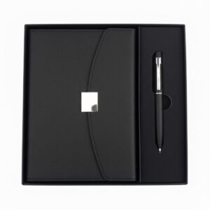 Coffret Business 2 Pièces : Carnet Texturé et Stylo Métal