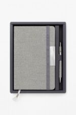 Coffret cadeau business avec carnet texturé et stylo personnalisé