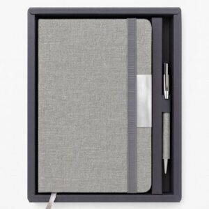 Set d'Écriture Business : Bloc-notes Texturé et Stylo assorti