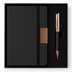 Coffret Cadeau Premium : Carnet & Stylo Rose Gold