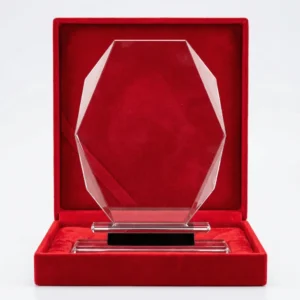 Trophée en Verre Octogonal "Horizon"