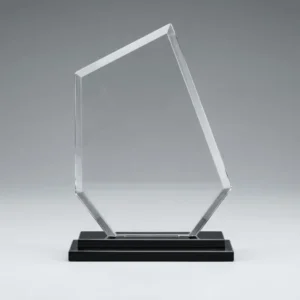 Trophée en Verre "Pentagone" Premium