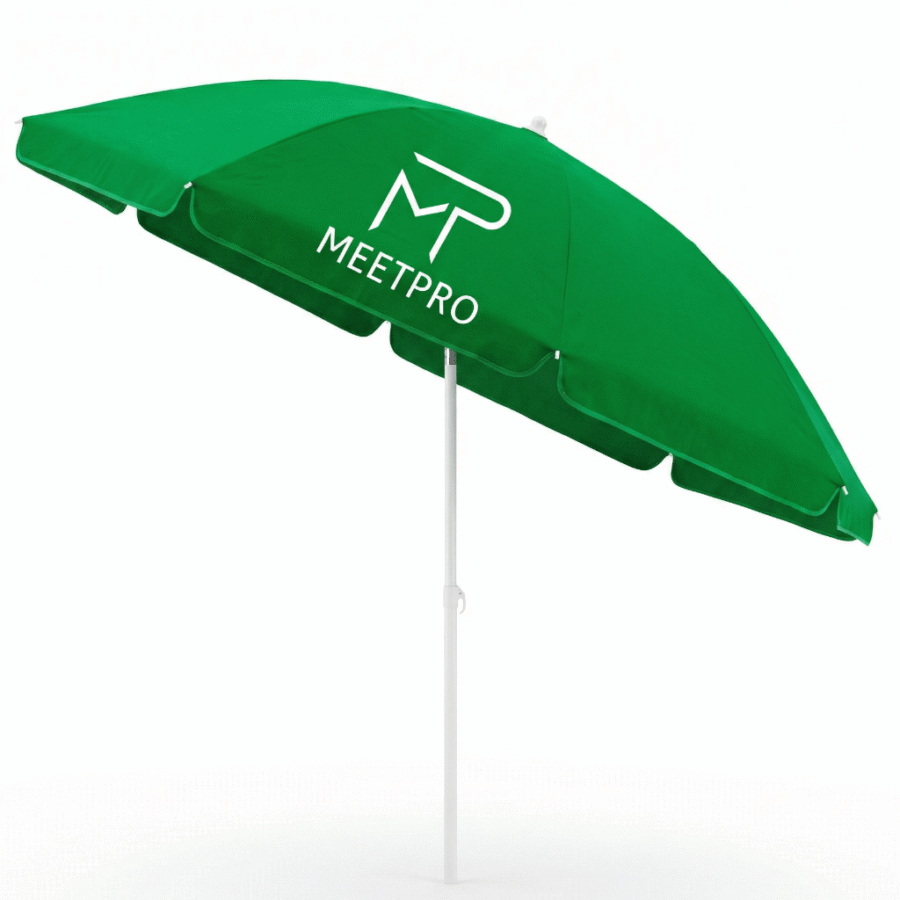 Parasol publicitaire personnalisé METPRO – accessoire de plein air