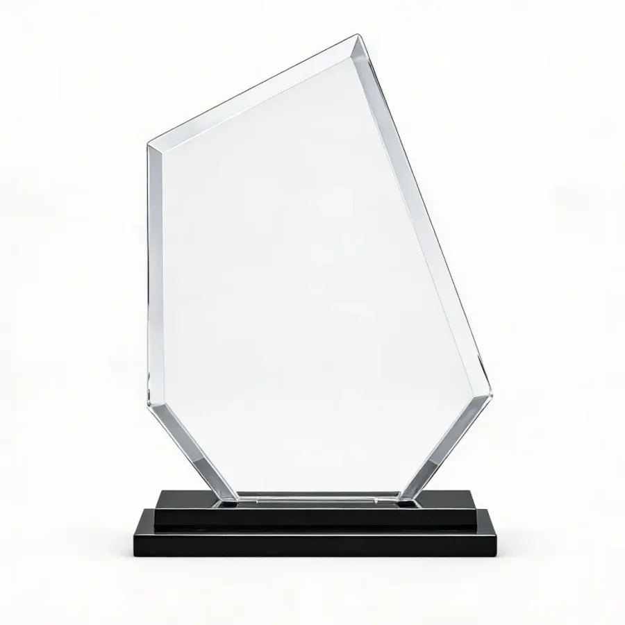Trophée en Verre "Pentagone" Premium