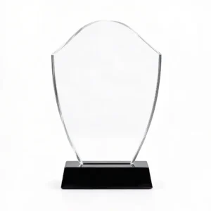 Trophée en Verre Forme "Blason"