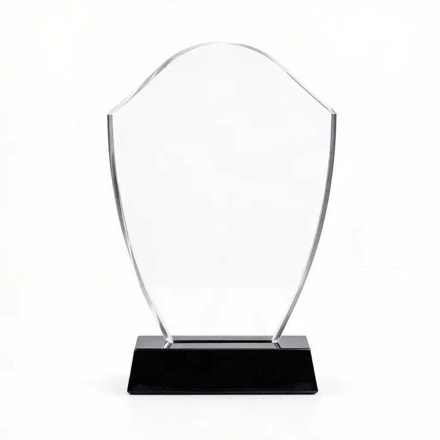 Trophée en Verre Forme "Blason"