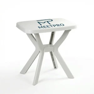 Table Carrée Blanche Personnalisée 70 cm | Table Pro – MeetPro Maroc