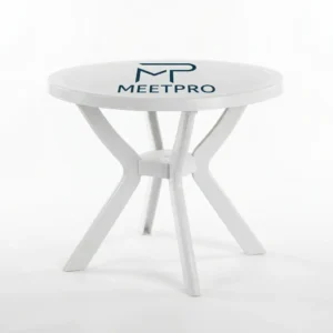 Table Ronde Blanche Personnalisée 90 cm | Mobilier Pro – MeetPro Maroc