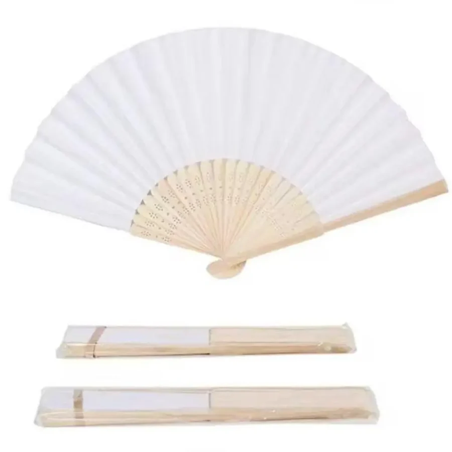 Eventail Personnalisé en Bois & Tissu – Petit/Grand | MeetPro