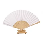 Eventail Personnalisé en Bois & Tissu – Petit/Grand | MeetPro