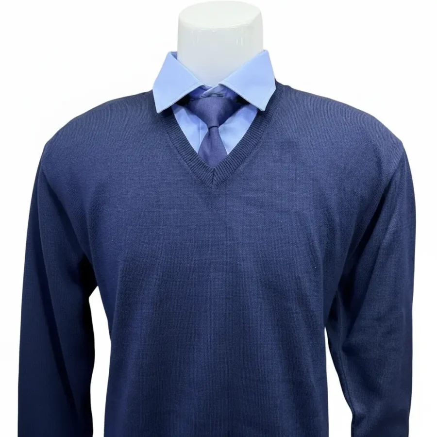 Pull Homme Bleu Marine Col V Élégant – Pull Classique Chic et Confortable Pull Homme Bleu Marine Col V Élégant – Pull Classique Chic et Confortable