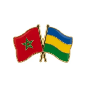 Pin’s Diplomatique Double Drapeau Personnalisé – Badge Métal Haute Qualité