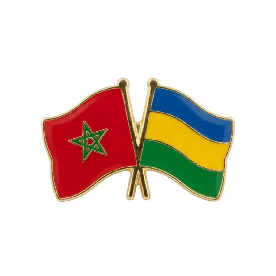 Pin’s Diplomatique Double Drapeau Personnalisé – Badge Métal Haute Qualité