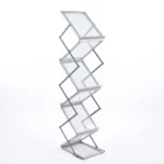 Porte-Brochures Zig-Zag Aluminium Pliable A4 | MeetPro Maroc