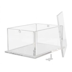 Boîte en Plexiglas Transparente avec Couvercle | Urne Acrylique Sécurisée Maroc