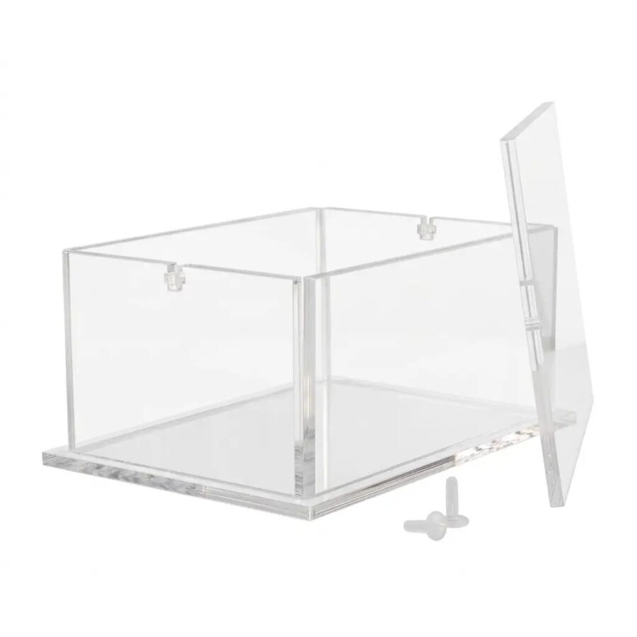 Boîte en Plexiglas Transparente avec Couvercle | Urne Acrylique Sécurisée Maroc
