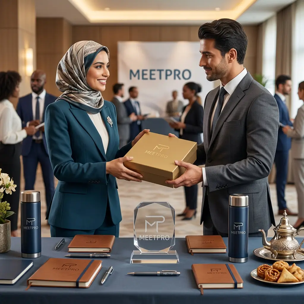 Goodies entreprise Maroc 2026 personnalisés avec logo MeetPro
